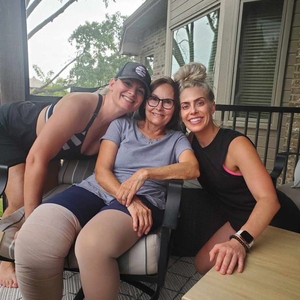 Three generations together on the deck