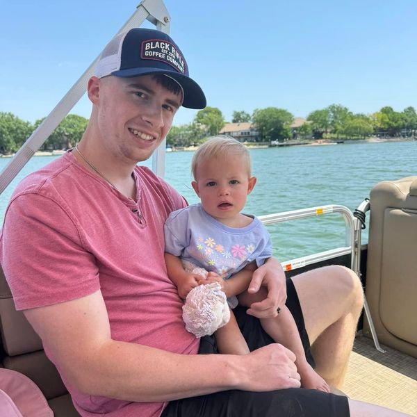 Pontoon ride with toddler